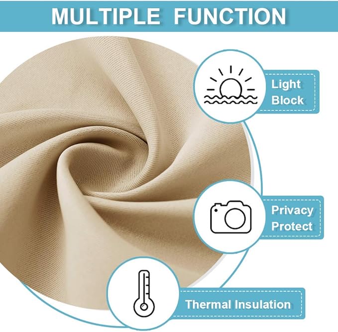 RYB HOME Blackout Curtains for Kitchen, Over Sink Privacy Curtains Window Decor - Image 2