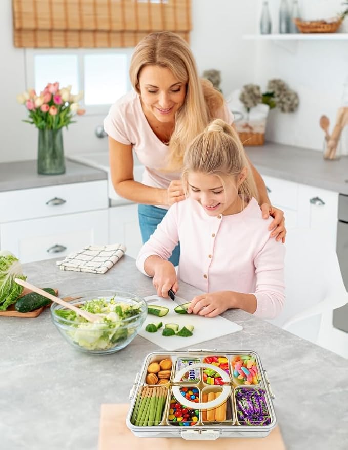 Snackle Box Container Meal Prep Divided Portion Serving Platters and Trays - Image 6