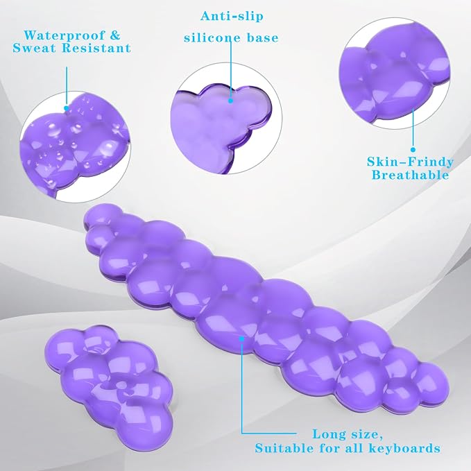 Gel Cloud Keyboard and Mouse Wrist Rest, Cute Wrist Support and Arm Support - Image 3