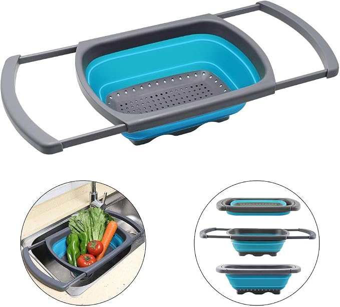 Qimh Colander Collapsible, Colander Strainer Over the Sink Food Colanders - Image 2