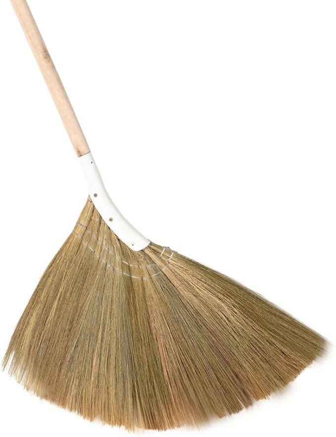 Natural Broom - Indoor Grass Broom - Long Handle Broomstick by TTSForHome