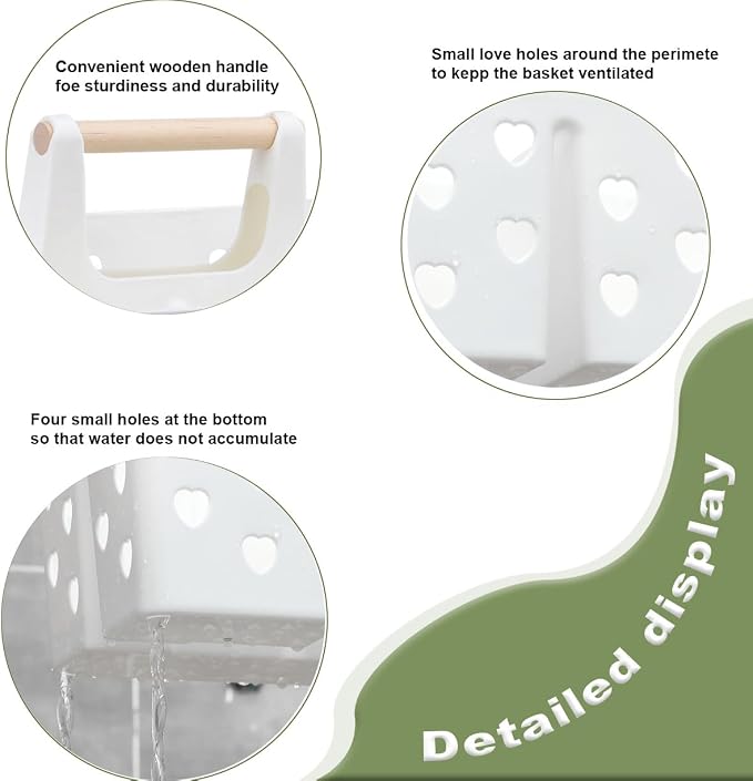Portable Shower Caddy Plastic Shower Basket Organizer Divided Bathroom Caddy - Image 4