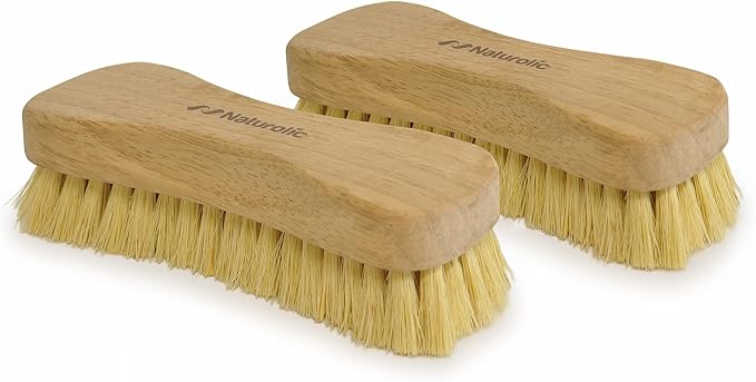 All-Natural Wooden Scrub Brush Set | Eco-Friendly Cleaning Brush Set by Naturolic