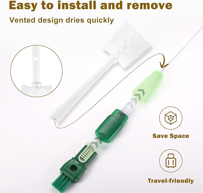 XYFuuee 5 Pack Dish Bottle Brush Set - Image 3