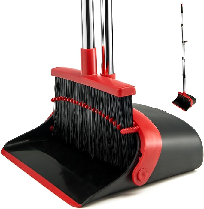 Broom and Dustpan Set for Home, Broom by XXFLOWER