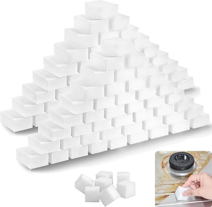 Magic Sponge Eraser, 100 Pack Heavy Duty Melamine Sponge, Deep Cleaning-Stain by YeahWhee