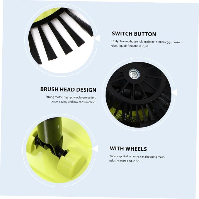 3 1 Hand Push Cleaning Tools for Home Floor Rugs Lazy Dustpan Trash Bin Vacuum - Image 6