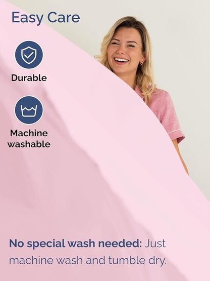 Extra Deep King Sheet Set - 6 Piece Breathable & Cooling Sheets - Hotel Luxury Bed Sheets Set - Easy & Secure Fit - Soft, Wrinkle Free & Comfy Sheets Set - Light Pink Sheet Set with Extra Deep Pockets