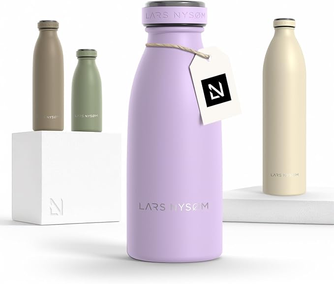 LARS NYSØM Stainless Steel Insulated Water Bottle 12oz 17oz 25oz 34oz 51oz | by LN