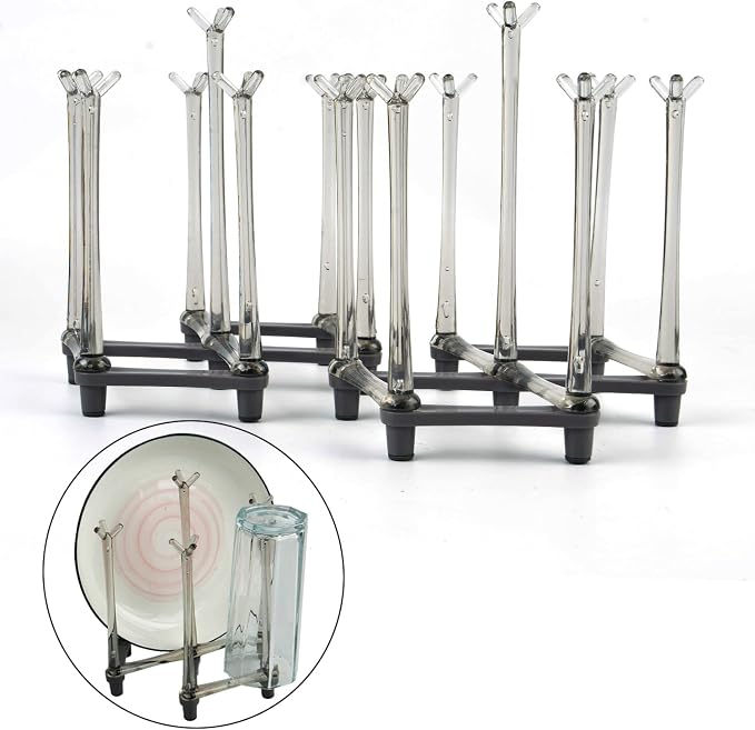 2 Pcs Cup Drying Racks Set, Retractable Drinking Glass & Baby Bottle Drainer by LIANGDONG+SHOP