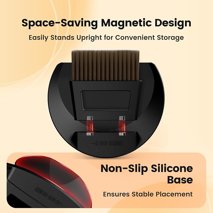 MHW-3BOMBER Small Coffee Brush, Hand Broom and Dustpan Set, Magnetic Small - Image 3