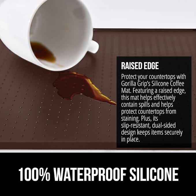 GORILLA GRIP Silicone Coffee Mat, Espresso Machine Bar Accessories, Keep - Image 3