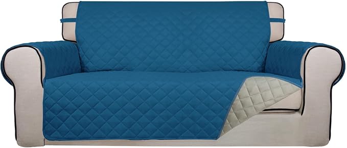 PureFit Reversible Quilted Sofa Cover, Water Resistant Furniture Protector by PureFit