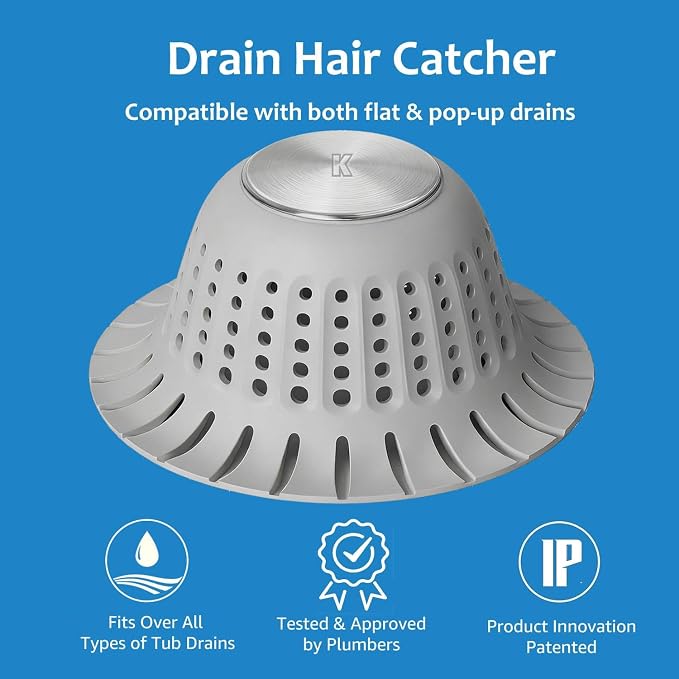 Hair Catcher Shower Drain, Bathtub Drain Hair Catcher, Covering Bathroom Sink - Image 7