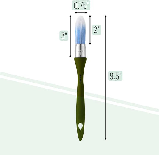 Bates- Trim Paint Brush, 0.75 Inch, Ergonomic Non-Slip Handle, Synthetic - Image 2