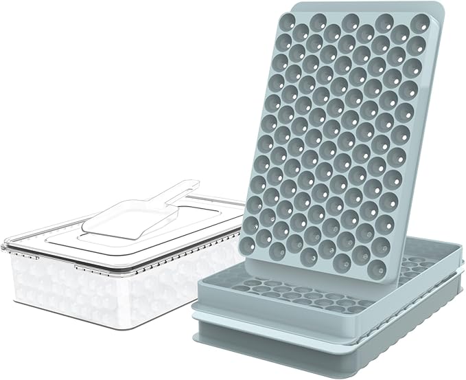 WIBIMEN Mini Ice Cube Trays, Small Tiny Round Pebble Crushed Nugget Ice Trays by WIBIMEN