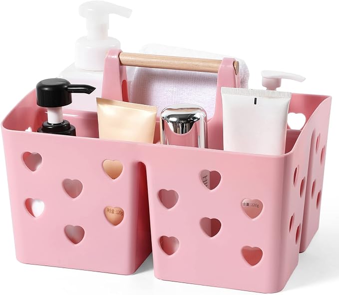 Anyoifax Portable Shower Caddy Plastic Shower Basket Organizer Divided Bathroom by Anyoifax