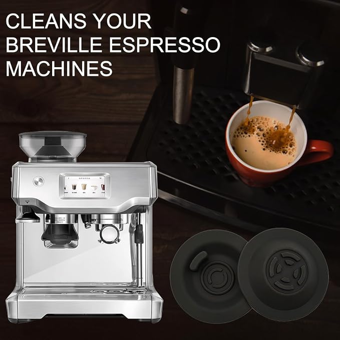 2 Pack 54mm Espresso Cleaning Disc + 1 Coffee Grinder Cleaning Brush, Compatible - Image 5