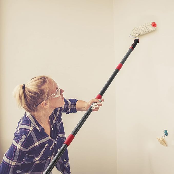 Paint Roller extension pole, 48in Brush kit Multi-Function Paint Roller kit - Image 6