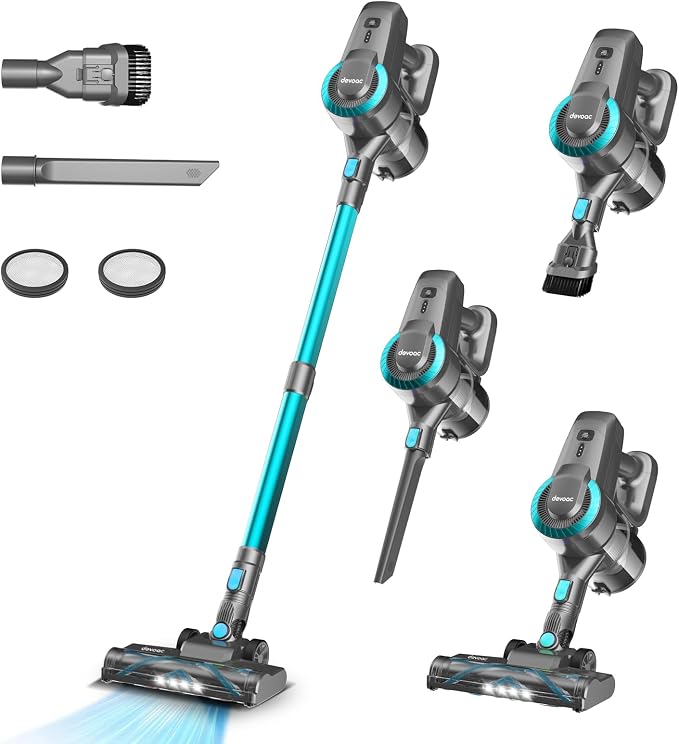 DEVOAC Cordless Vacuum Cleaner, Ultra-Lightweight Stick Vacuum, 2200mAh Battery by devoac