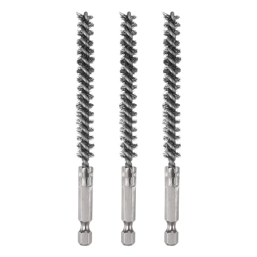 HARFINGTON 3pcs Stainless Steel Bore Brush 8mm Dia Cleaning Wire Brush by HARFINGTON