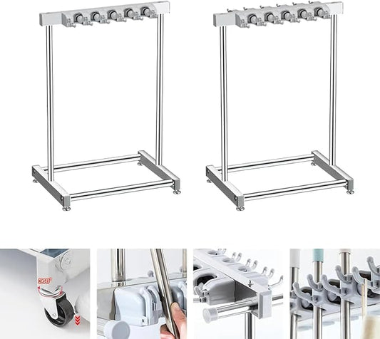 2. Removable Metal Broom Rack - Image 2