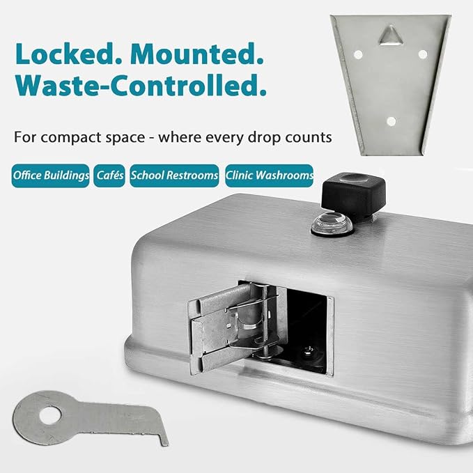 Commercial Soap Dispenser Wall Mount – Antirust Stainless Steel Soap Dispenser - Image 3