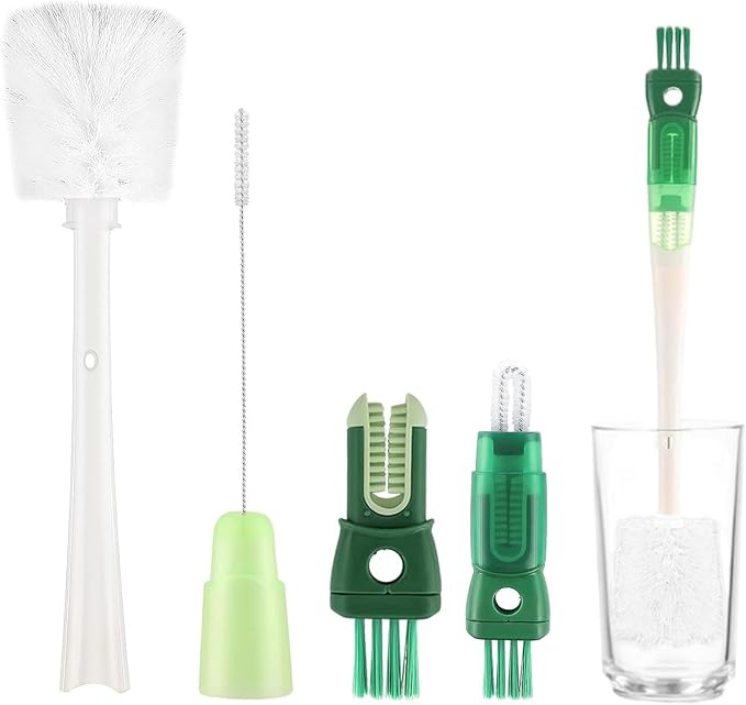 Water Bottle Cleaner Brush, 5-in-1 Bottle Scrubber Brush by Unknown