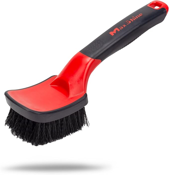 Maxshine Universal Soft Grip Heavy Duty Brush | Ergonomic Short Handle by Maxshine