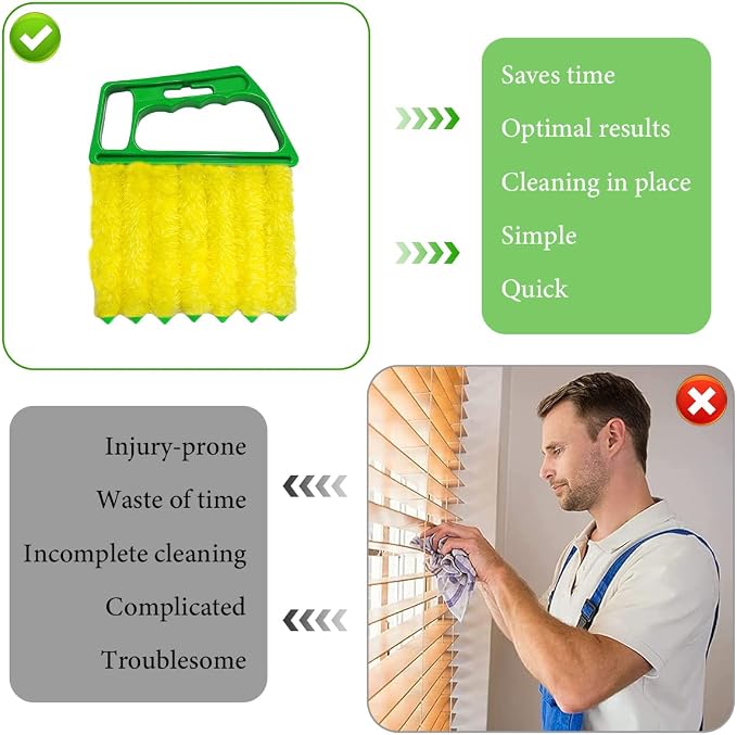 Blind Cleaner Duster Tool, Window Venetian Hand-held 7 Finger Dusting Cleaner - Image 5