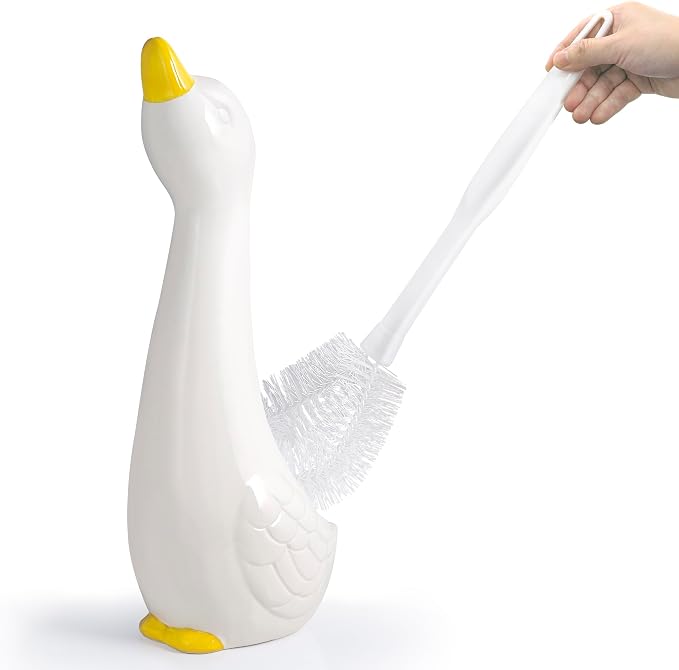 Duck Ceramic Toilet Brush Holder by AllureHomeCreation