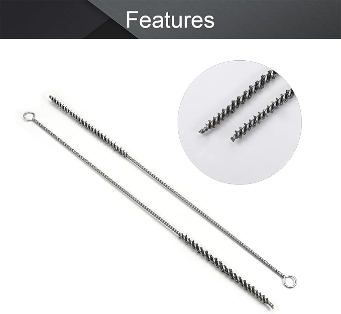 Utoolmart Steel Wire Cleaning Brush, Spiral Power Tube Brush, 0.2-inch Diameter - Image 3