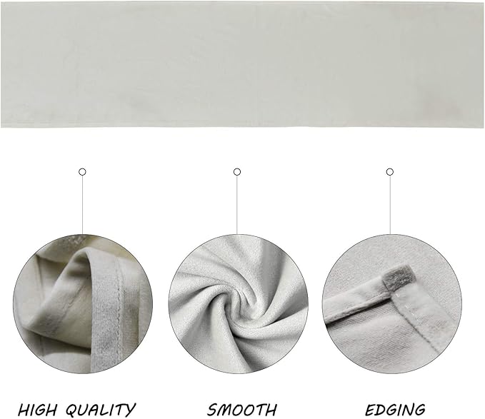 BALCONY & FALCON Velvet Table Runner 14"x118" Ivory Luxury Machine Washable Farmhouse Vintage Runner for Table Dining, Party, Wedding, Birthday, Easter, Thanksgiving & Christmas & Home Décor