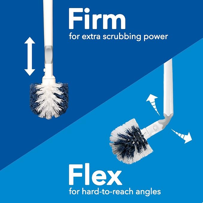 Unger No-Drip Toilet Brush Set, Flexible Neck Scrubber - Image 6