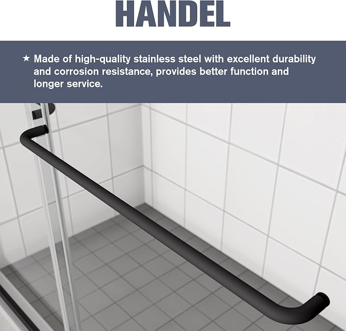 Bypass Glass Shower Door 56-60" W x 70" H - Image 4