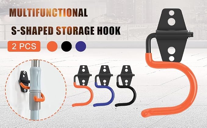2PCS Garage Hook Heavy Duty Steel Garage Storage Hook, Heavy Duty Hook，Utility - Image 6