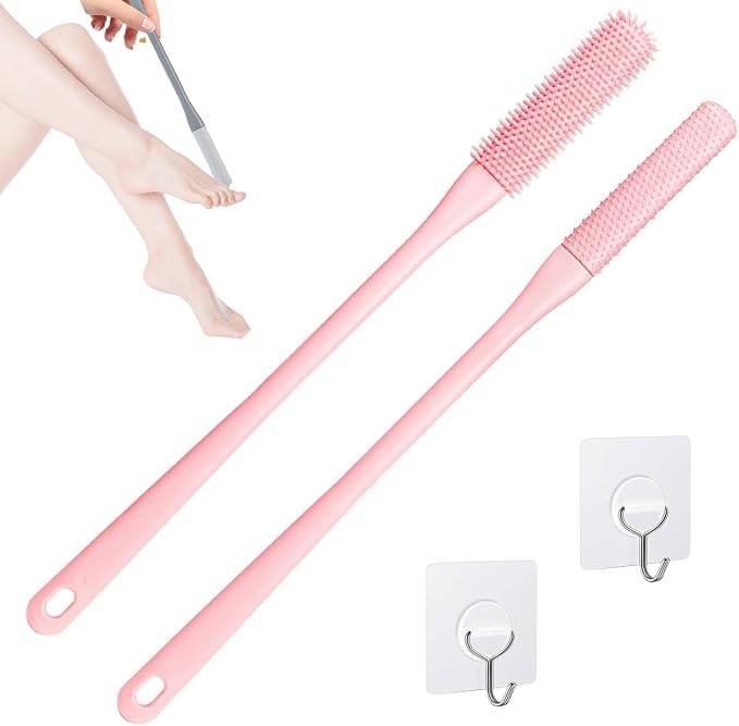 2 Pack Toe Cleaning Brush, Silicone Foot Scrubber by Fivaran