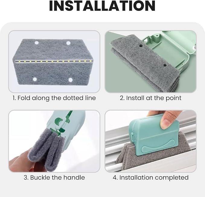 Magic Window Track Cleaner, 2025 Upgraded Window Groove Cleaning Brush Tools Set - Image 3
