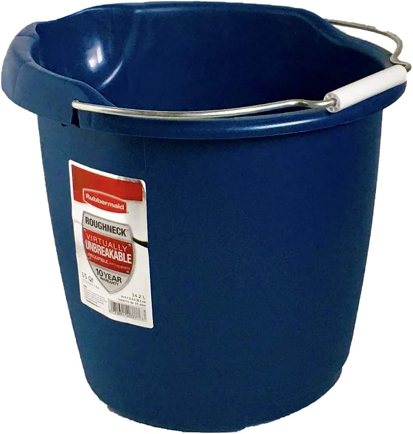 Rubbermaid Commercial Products 15QT Round Bucket, Comfortable/Durable Pour - Image 2