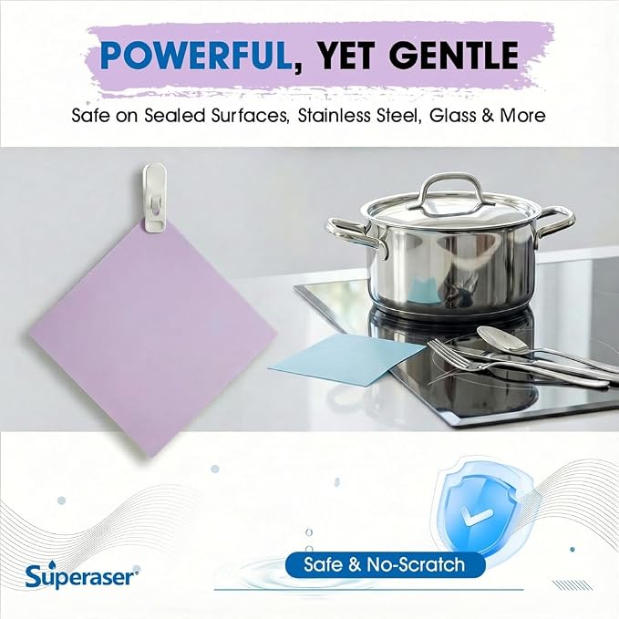 Oversized Magic Cleaning Pads, Melamine Foam Eraser Cloths, Tough Stain Remover - Image 3