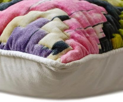 The HomeCentric King/Queen/Twin Pink & Purple Luxury Full 68"x18" Bed Runner Without Pillow Cover, Chevron, Quilted Bed Scarf on Velvet Fabric - Artful Chevron