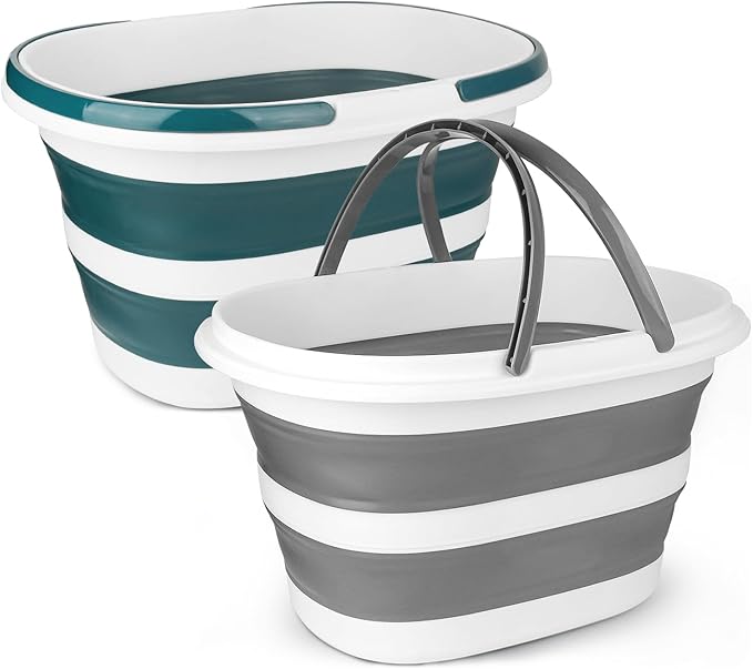 Collapsible Mop Bucket with Handle by BIDFUL