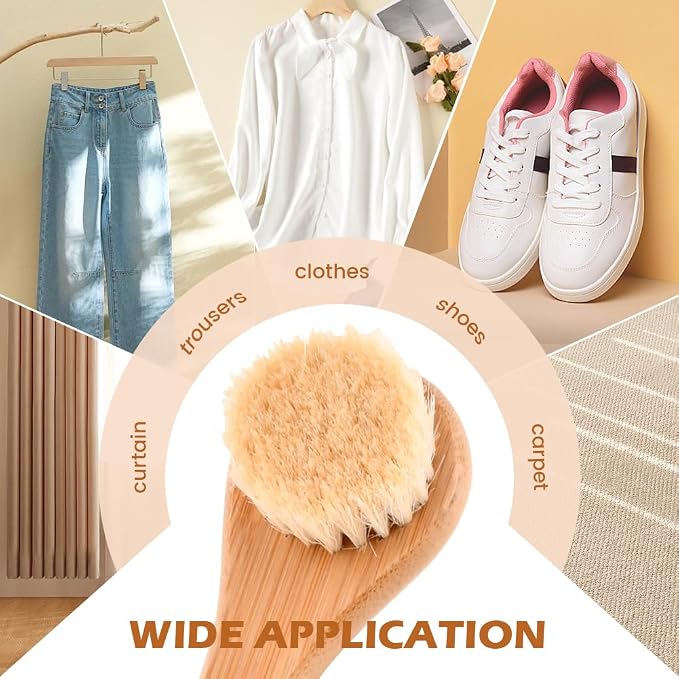 Natural Boar Bristle Laundry Stain Brush, Dorm Room Essential - Image 7