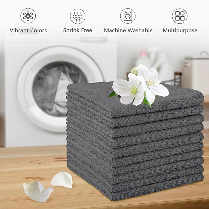 Orighty Washcloths Towels Set 10 Pack, Highly Absorbent and Soft Feel - Image 6