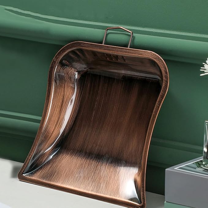 VICASKY Small Handheld Desktop Dustpan in Antique Copper Color, Stainless Steel - Image 5