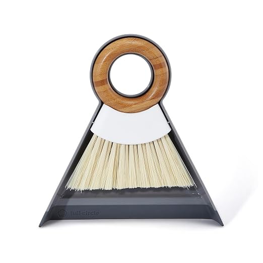Full Circle Tiny Team Mini Compact Brush & Dustpan Set, Portable Handheld Broom by FULLCIRCLE