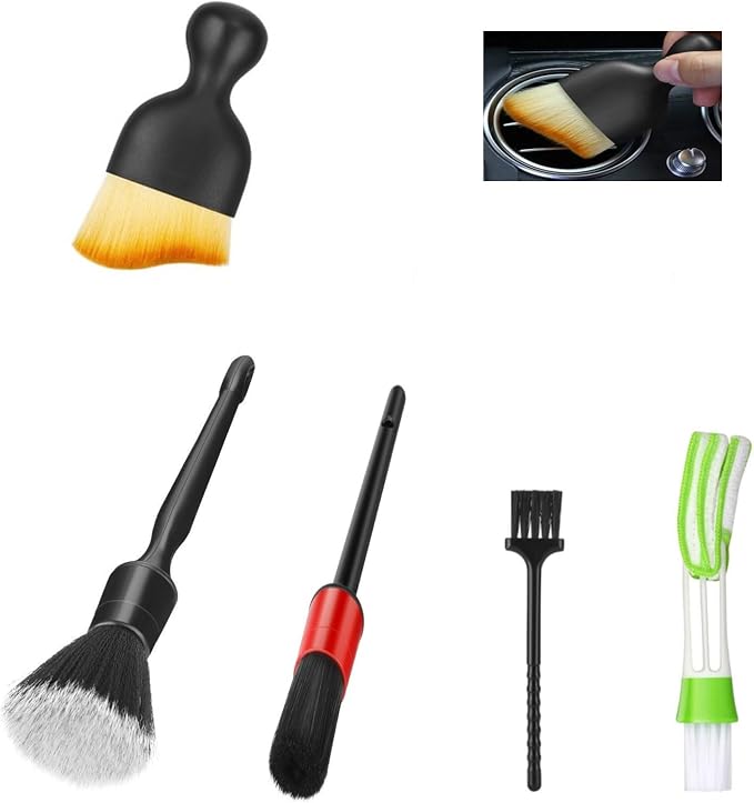 Car Interior Duster Detail Brushes, Soft Bristles Brush Car Accessories by Fitosy