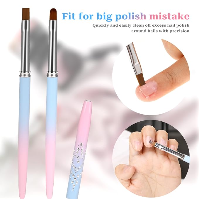 Sliverdew Nail Polish Clean Up Brush, Finger Nail Cleaning Brushes - Image 3