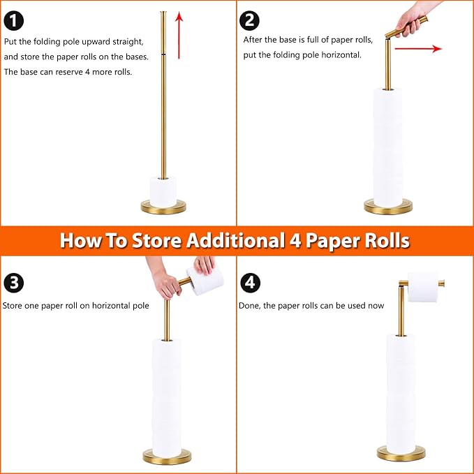 Toilet Paper Holder Stand Bathroom Toilet Paper Storage - Image 6