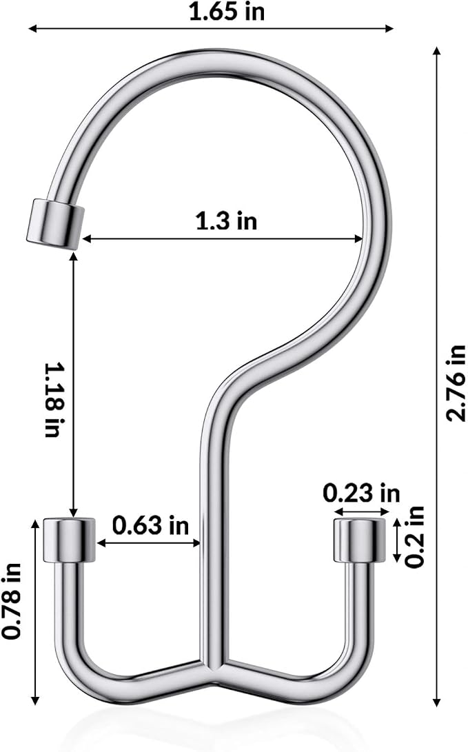 Goowin Shower Curtain Hooks, Shower Curtain Rings, Durable Rust Proof Shower - Image 3